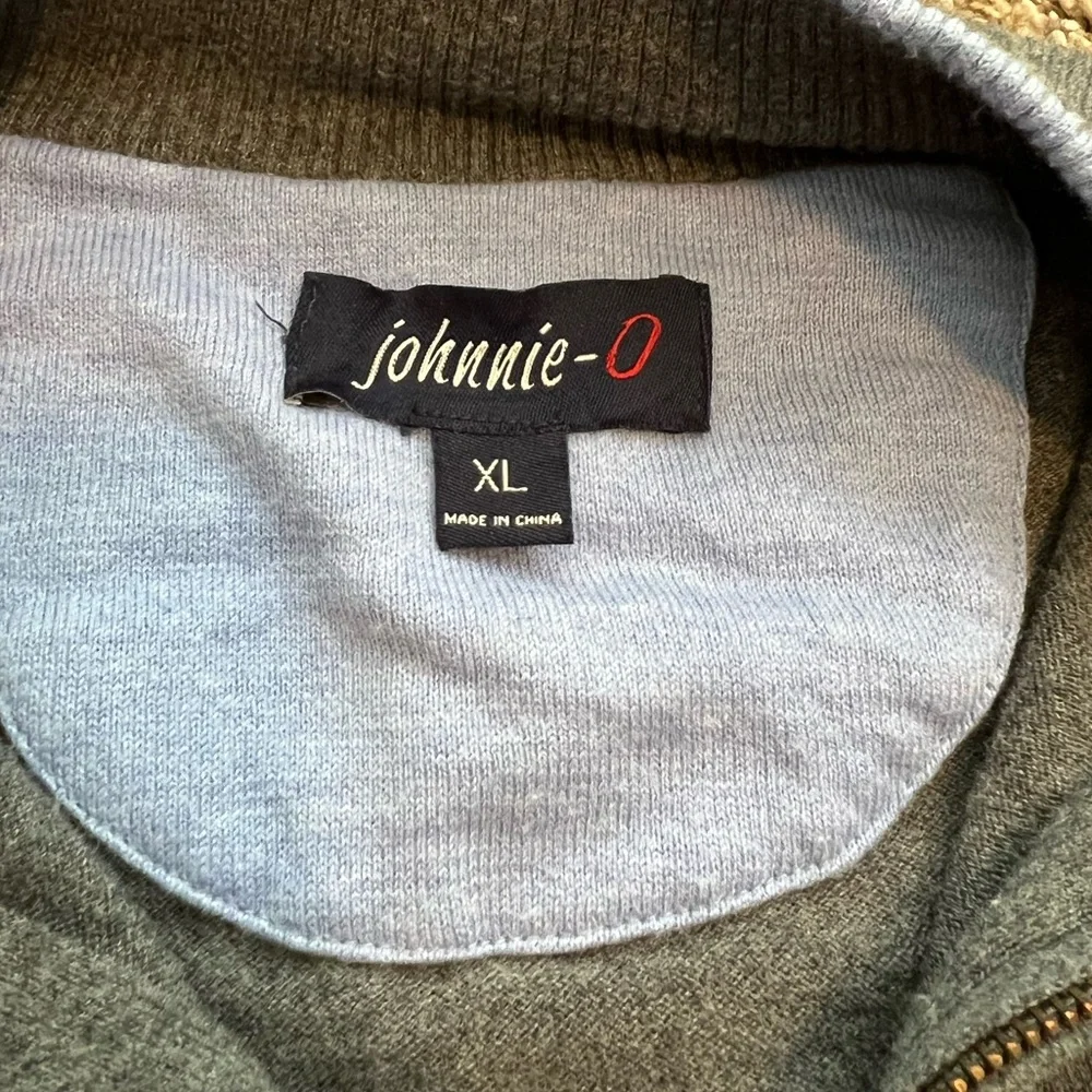 Johnnie-O Men’s Grey Bailey Quarter Zip Sweater XL Silk Blend Knit Fall Winter